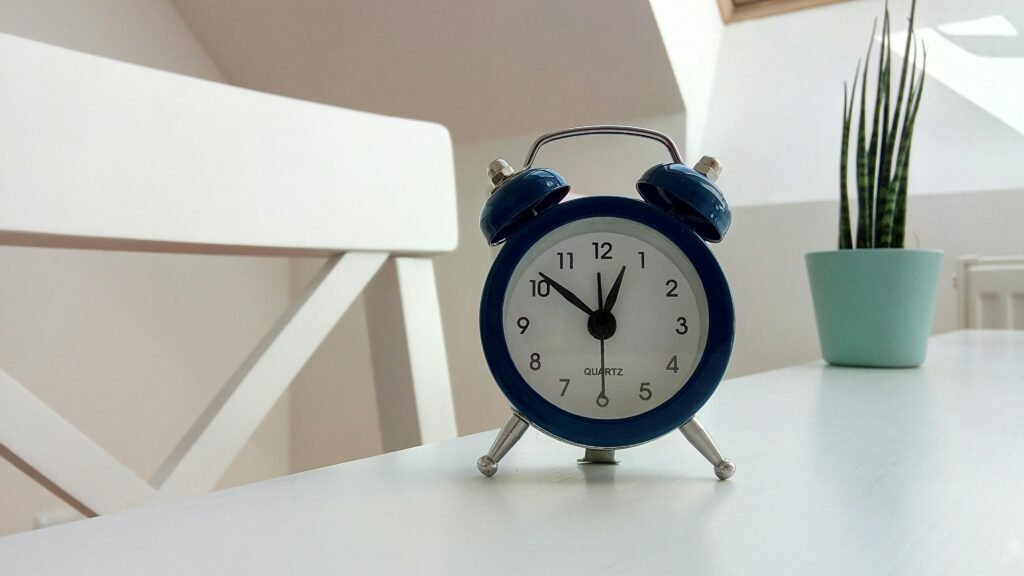 Alarm clock symbolizing structure, discipline, and a fresh start to the day